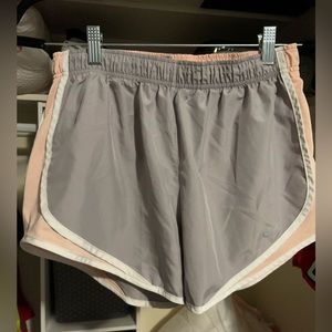 Nike running shorts pink and grey size medium